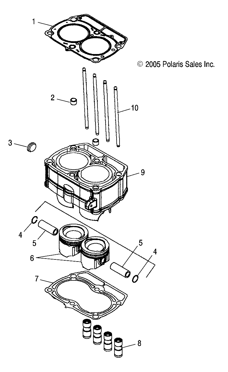 PISTON and CYLINDER - A04CH68AP/AQ/AU/CU (4999200229920022D07)