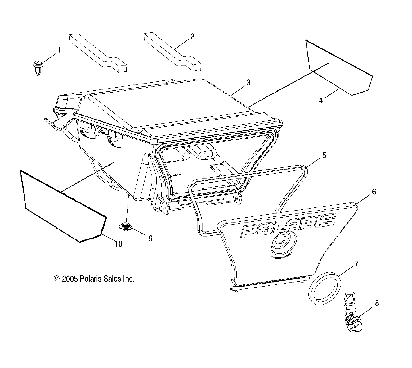 STORAGE BOX, REAR - A06MH76AL/AQ/AT/AX/AY/AZ (4999200299920029A08)