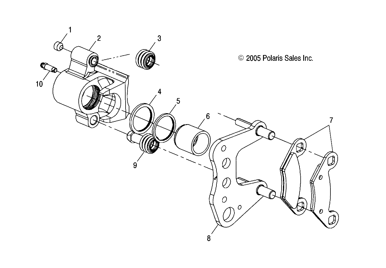 BRAKE CALIPER, FRONT - A07MH76AL/AQ/AX/AY/AZ/A2/MN76AF/AT/AY (4999200299920029B02)