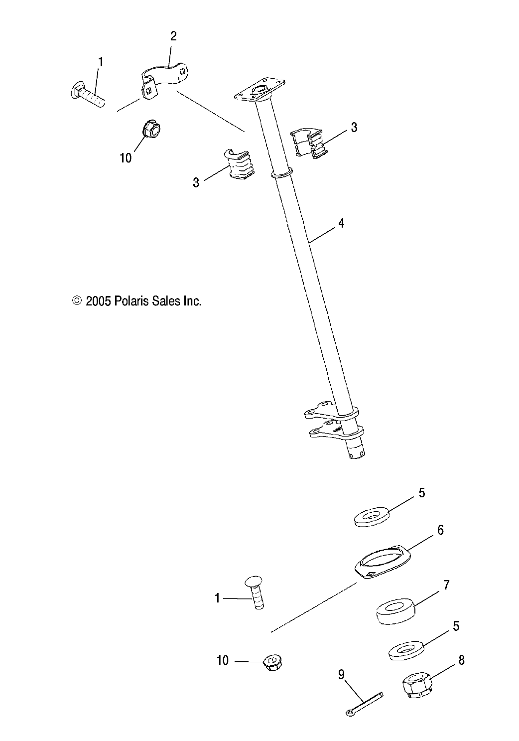 STEERING POST and TIE RODS - A07MH76AL/AQ/AX/AY/AZ/A2/MN76AF/AT/AY (4999200299920029C04)