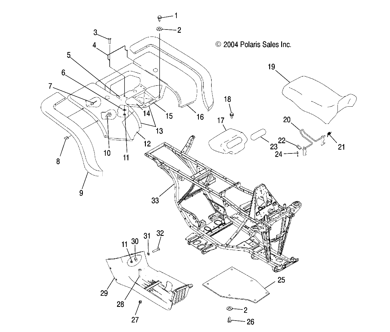 CAB, REAR and SEAT - A05CA32EA (4999200489920048A04)