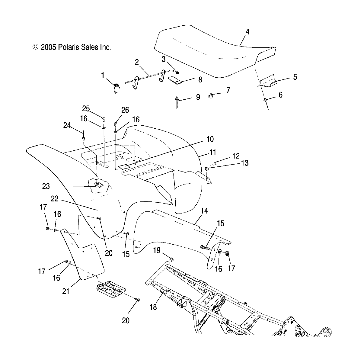 CAB, REAR - A06BA25CA (4999201499920149A04)