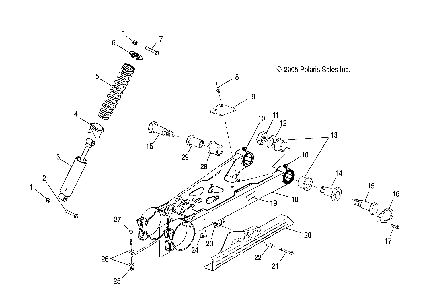 SWING ARM/SHOCK MOUNTING - A06BA25CA (4999201499920149B07)