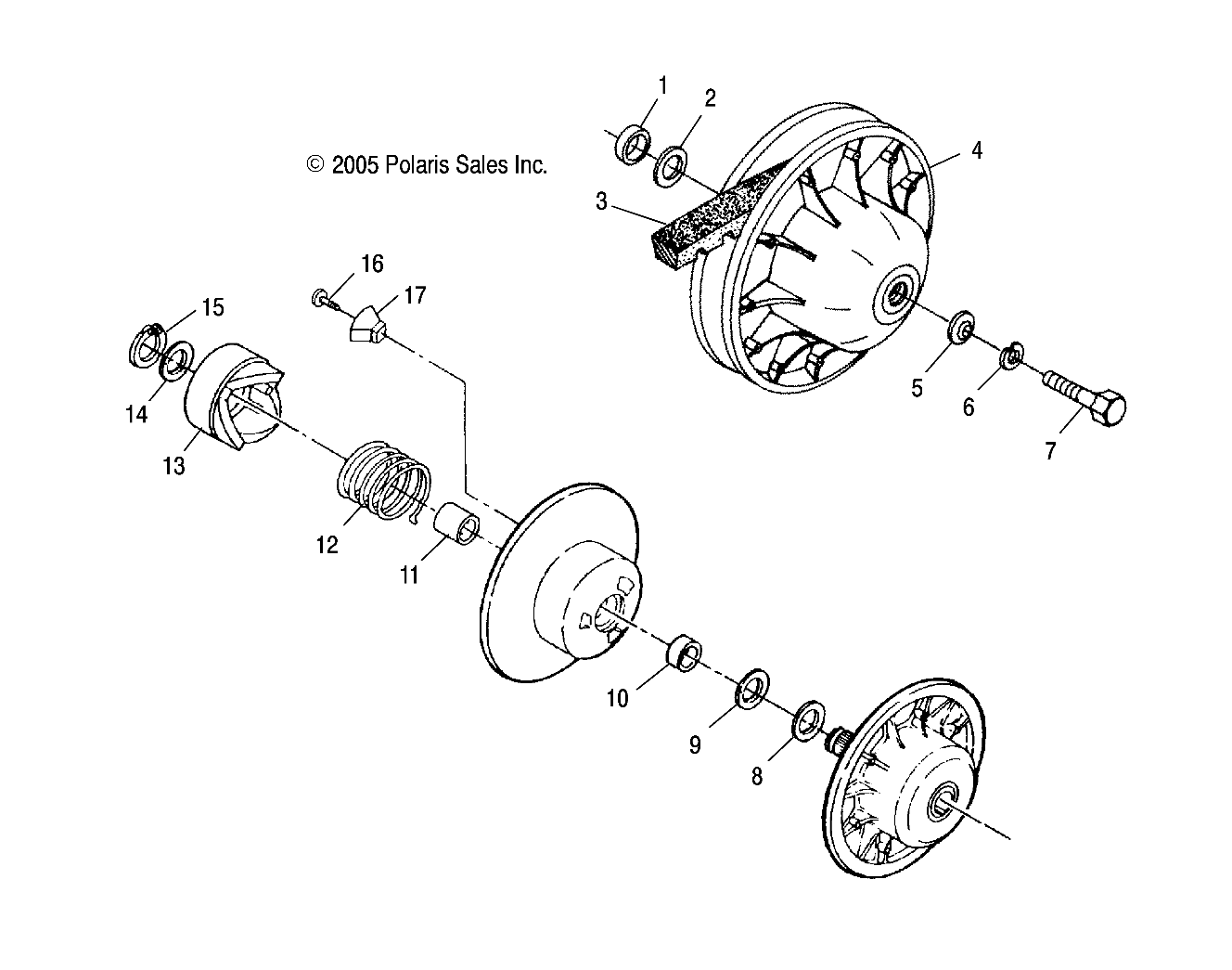 DRIVEN CLUTCH - A05BA25CA/CB (4999201499920149B14)