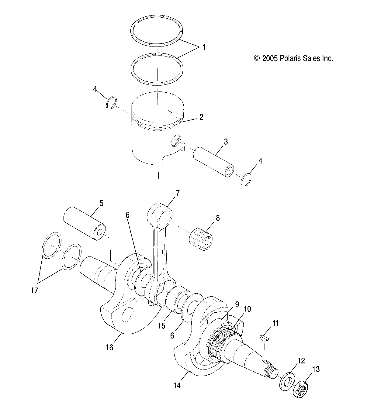 CRANKSHAFT and PISTON - A04BA25CA/CB (4999201499920149C06)