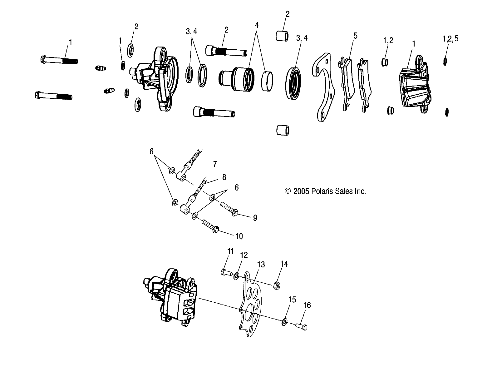 BRAKE, CALIPER MOUNTING, REAR - A07BG50AA/FA (49ATVCALIPERBOSS)