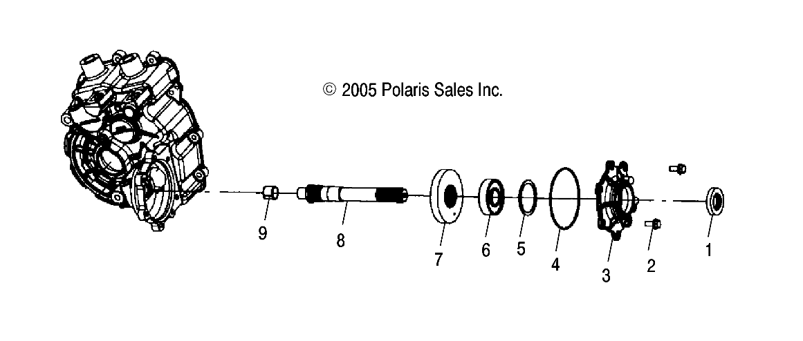 DRIVE TRAIN, MAIN GEARCASE OUTPUT SHAFT - A08BG50FA (4999201549920154C11)