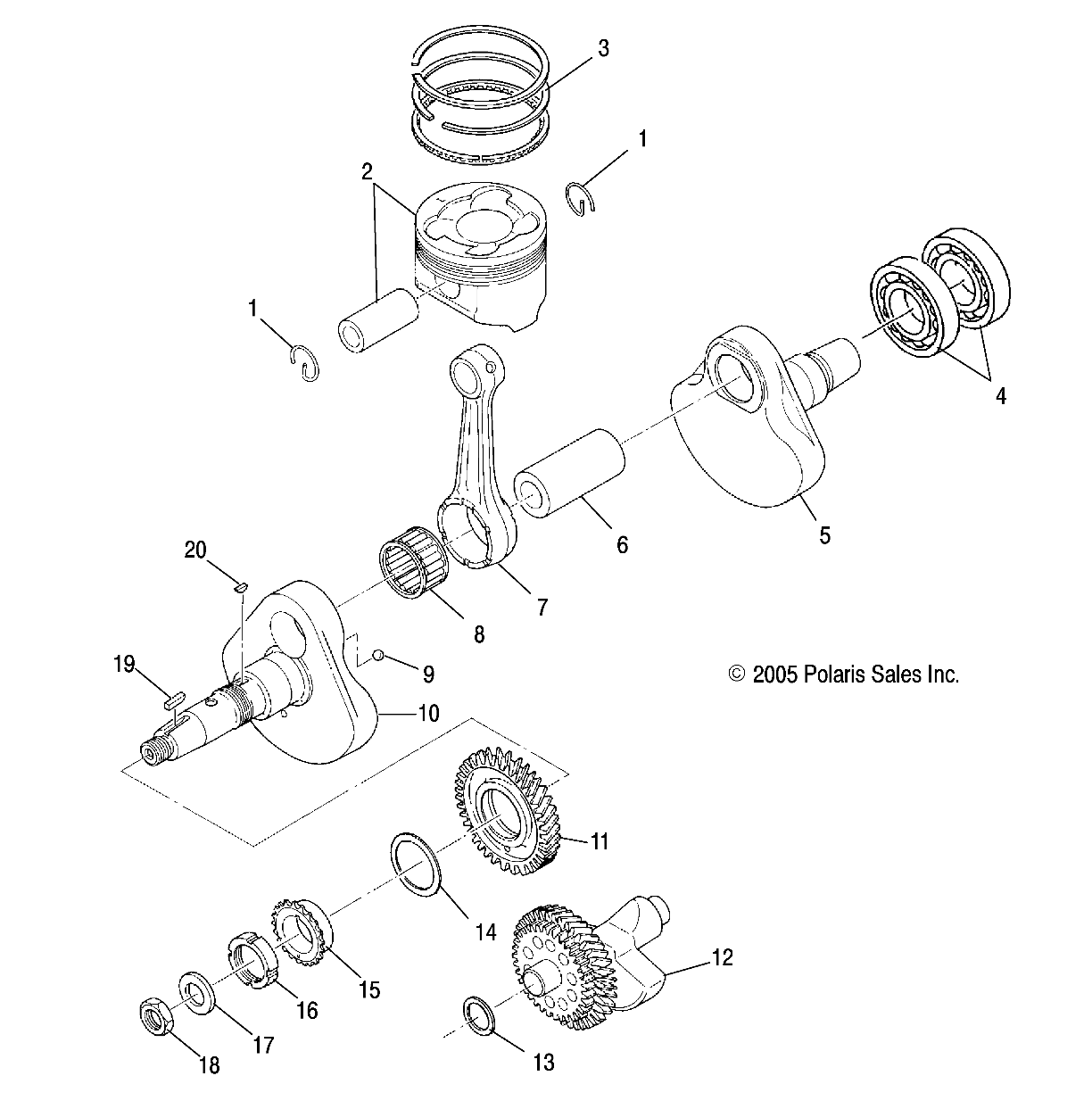 ENGINE, CRANKSHAFT and PISTON - A07BA50FA (4999201549920154C13)