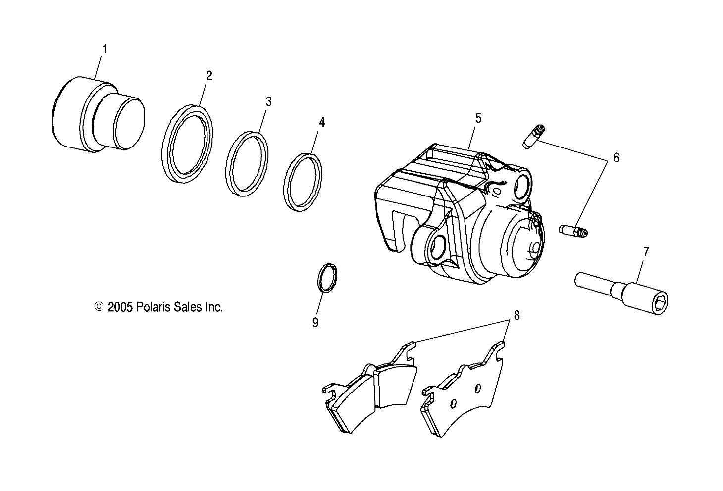 BRAKE CALIPER, REAR - A07CL50AA (4999201649920164B10)