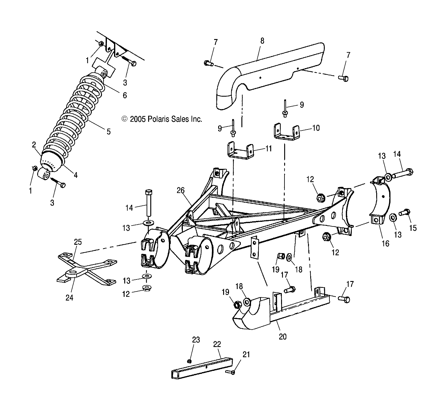 SWING ARM WELDMENT, REAR - A06CL50AA (4999201649920164C02)