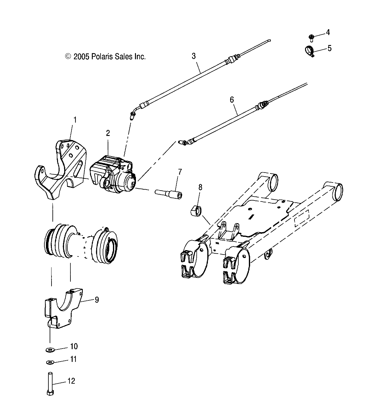 BRAKE CALIPER MOUNTING, REAR - A07CL50AA (4999201649920164C07)