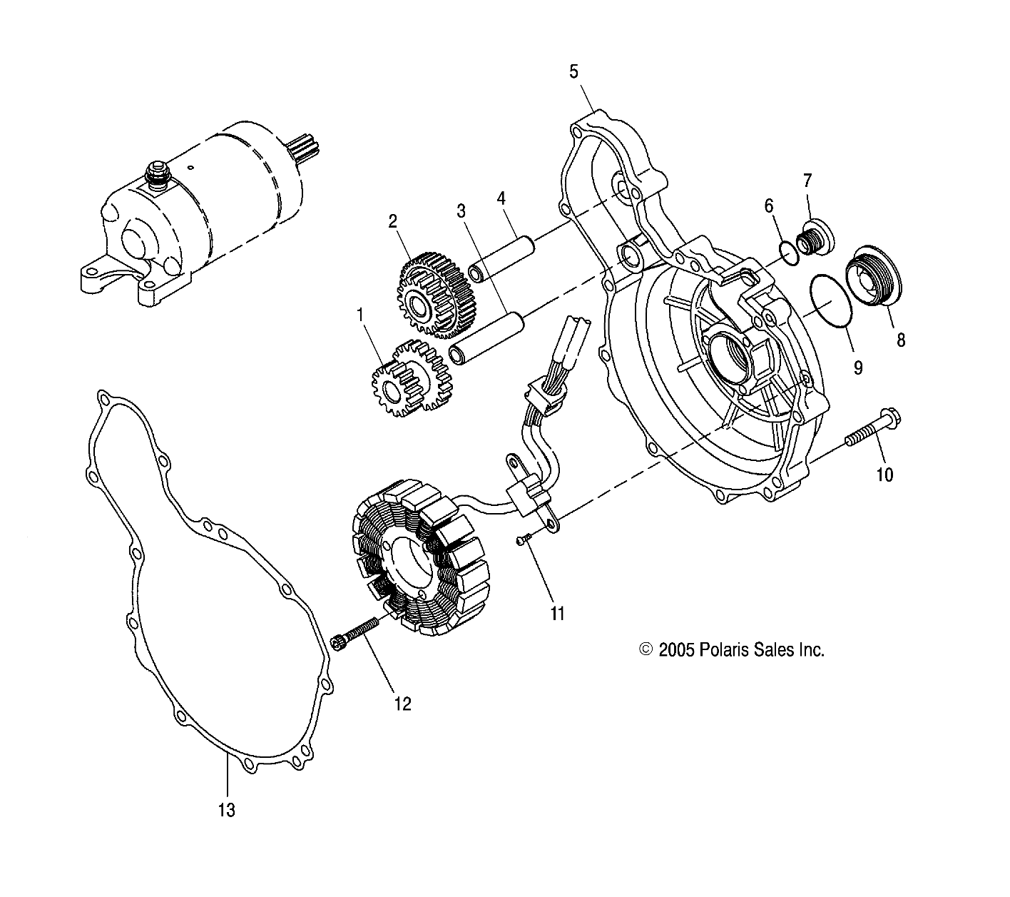 ENGINE, MAGNETO COVER - A07GP50AA/AB (4999201899920189D03)