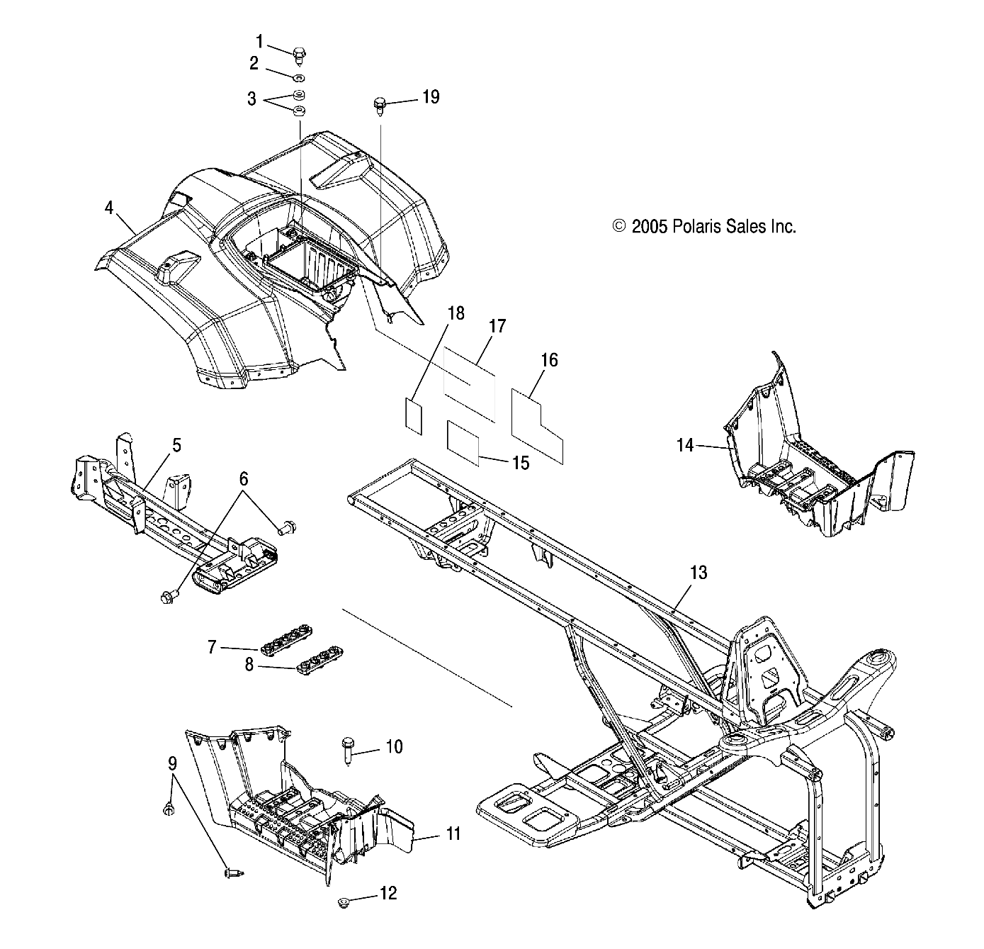 CAB, REAR, FRAME, and FOOTWELLS - A06LB27AA/LD27AA/AB/AC/AD (4999202079920207A03)