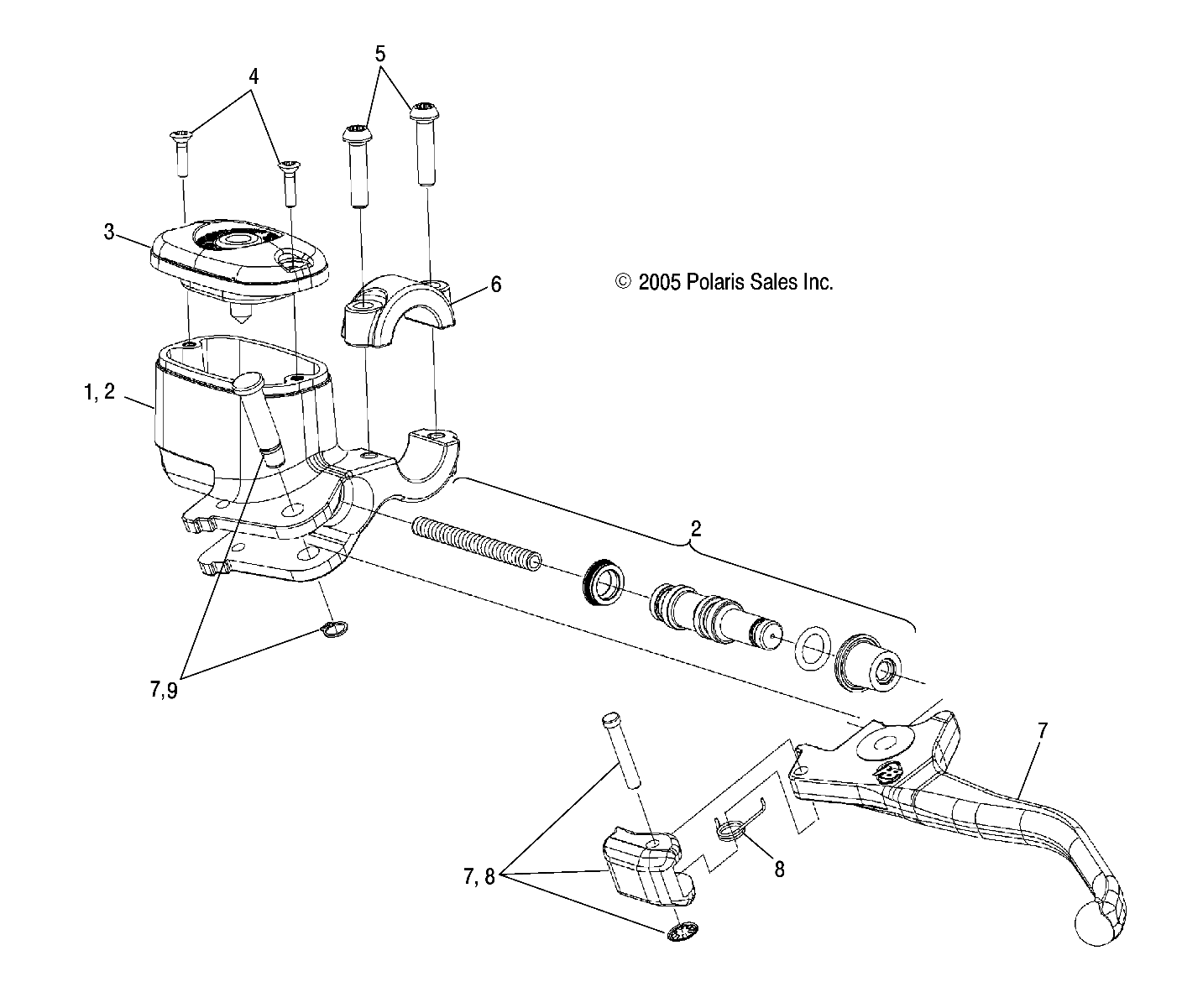 BRAKES, FRONT BRAKE LEVER and MASTER CYLINDER - A10LB27AA (4999202079920207A14)