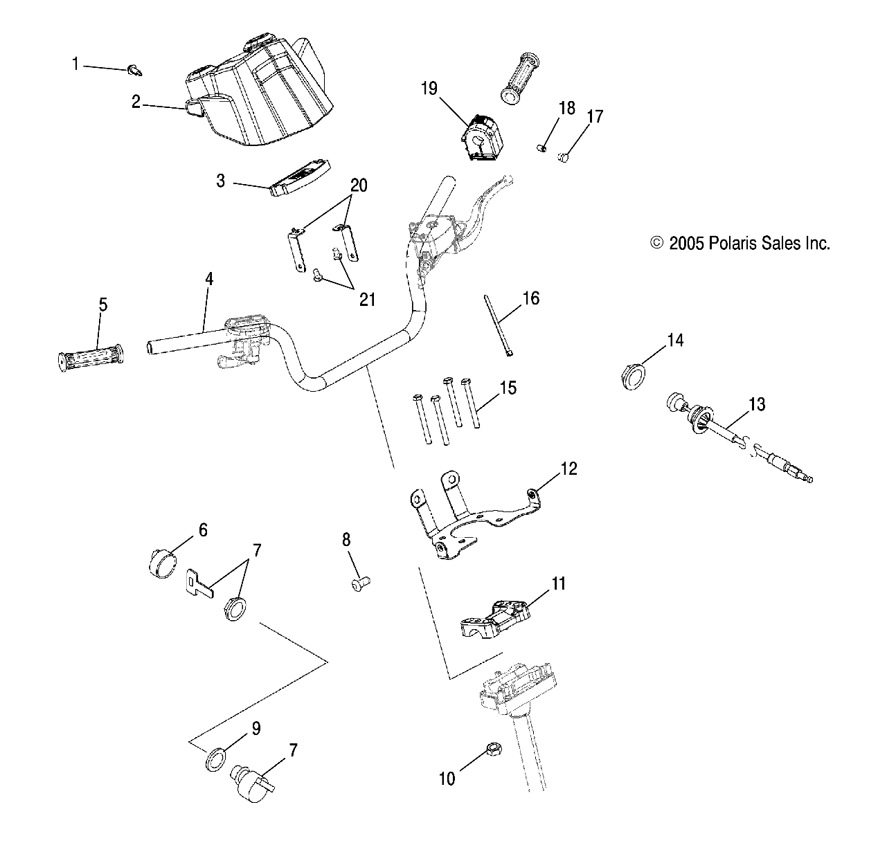 HANDLEBAR and CONTROLS - A06LB27AA/LD27AA/AB/AC/AD (4999202079920207B13)