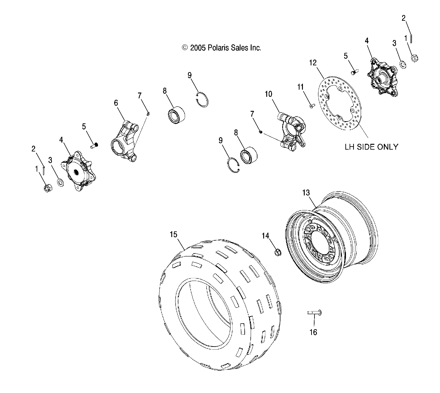 WHEEL, REAR and HUB, REAR - A06LB27AA/LD27AA/AB/AC/AD (4999202079920207C05)