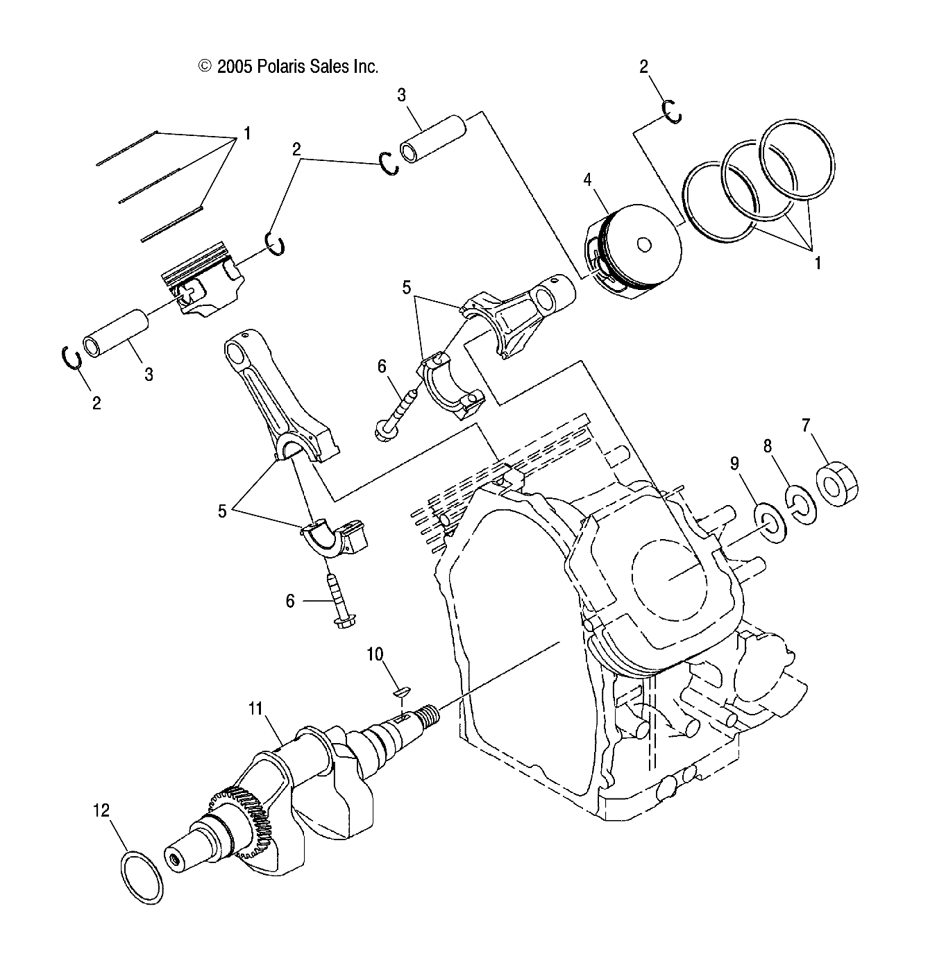 CRANKSHAFT and PISTON - R05RB63AA (4999202159920215C12)