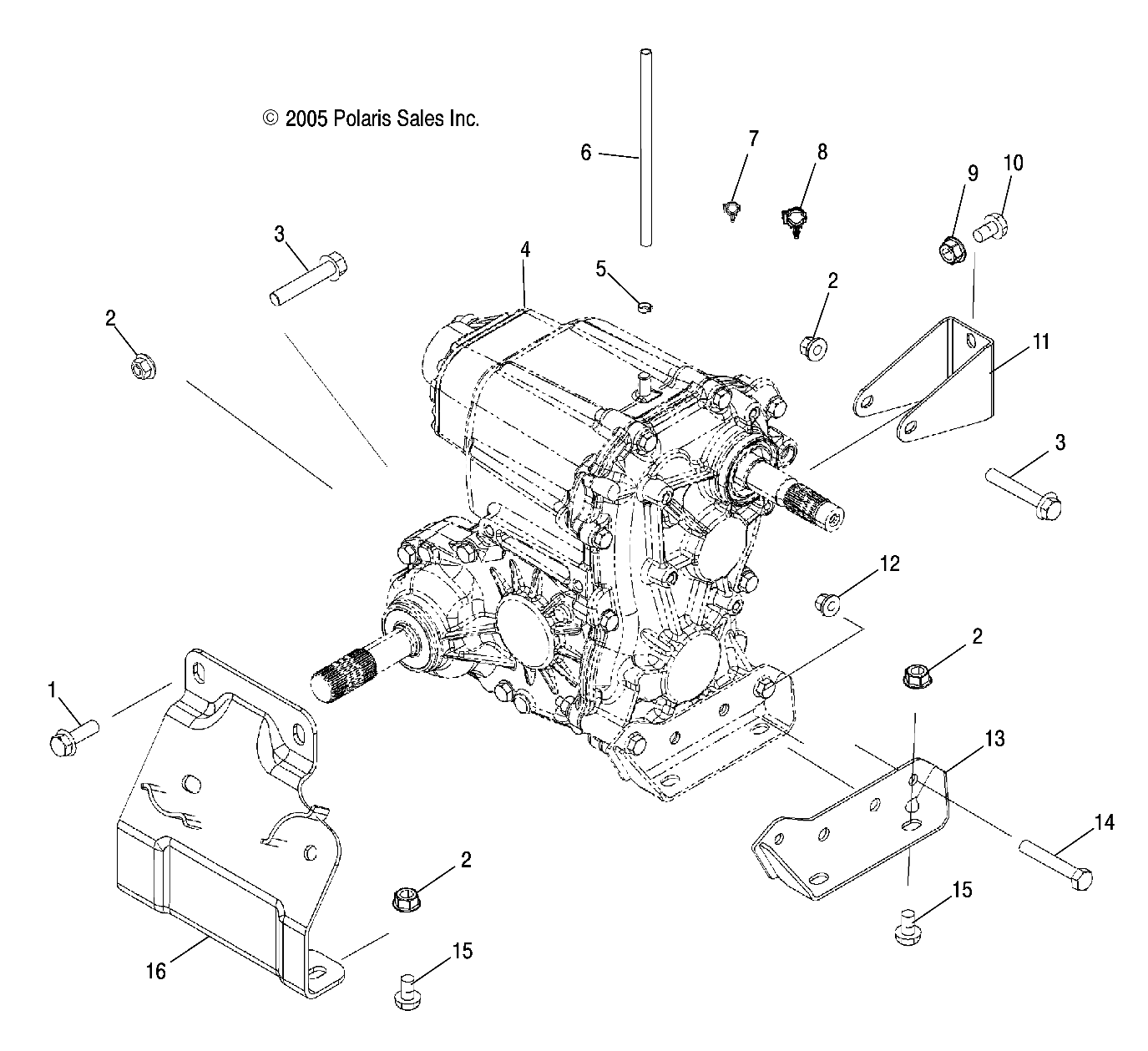 DRIVE TRAIN, MAIN GEARCASE MOUNTING - R08RF68AD/AF/AZ (4999202259920225B04)