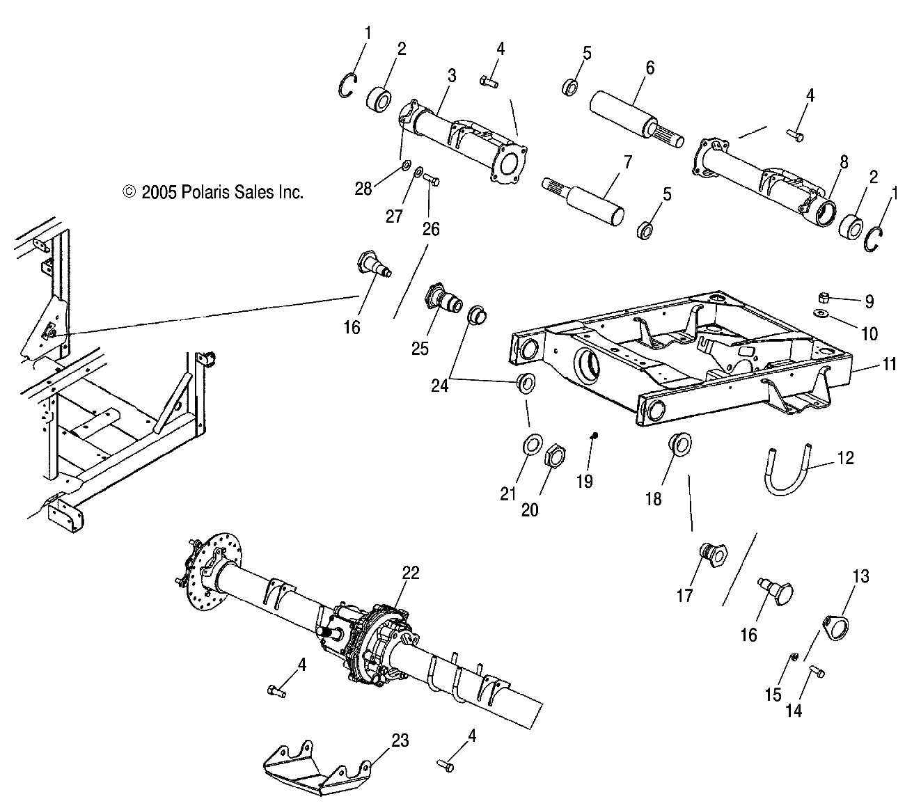 CHASSIS, SWING ARM - R08RF68AD/AF/AZ (4999202259920225C09)