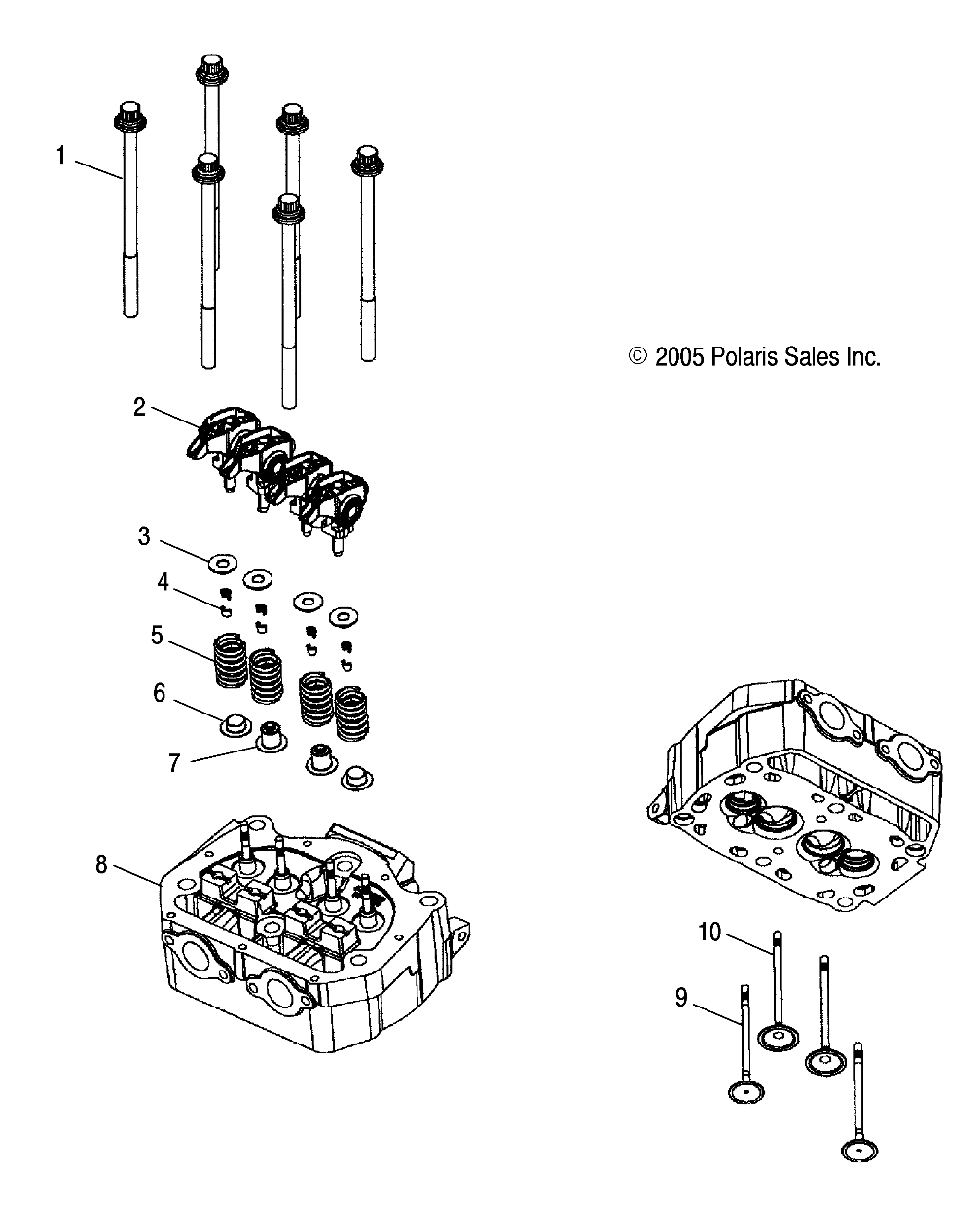 ENGINE, CYLINDER HEAD and VALVES - R09HH68/HY68 ALL OPTIONS (4999202259920225D14)