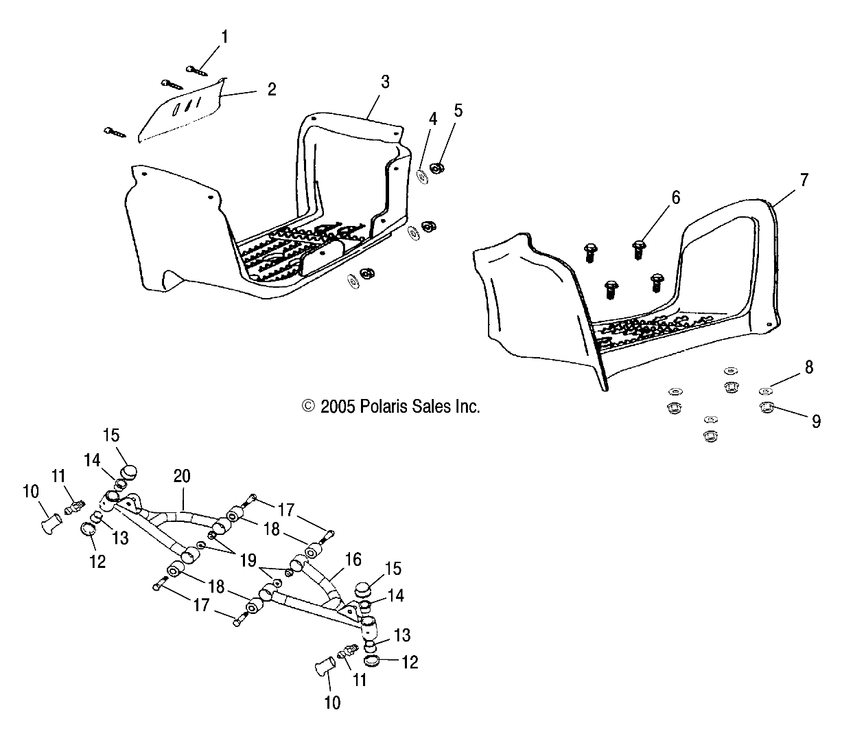 SWING ARM/FOOTREST - A06FA09CA/CB/CC (4999202309920230B05)