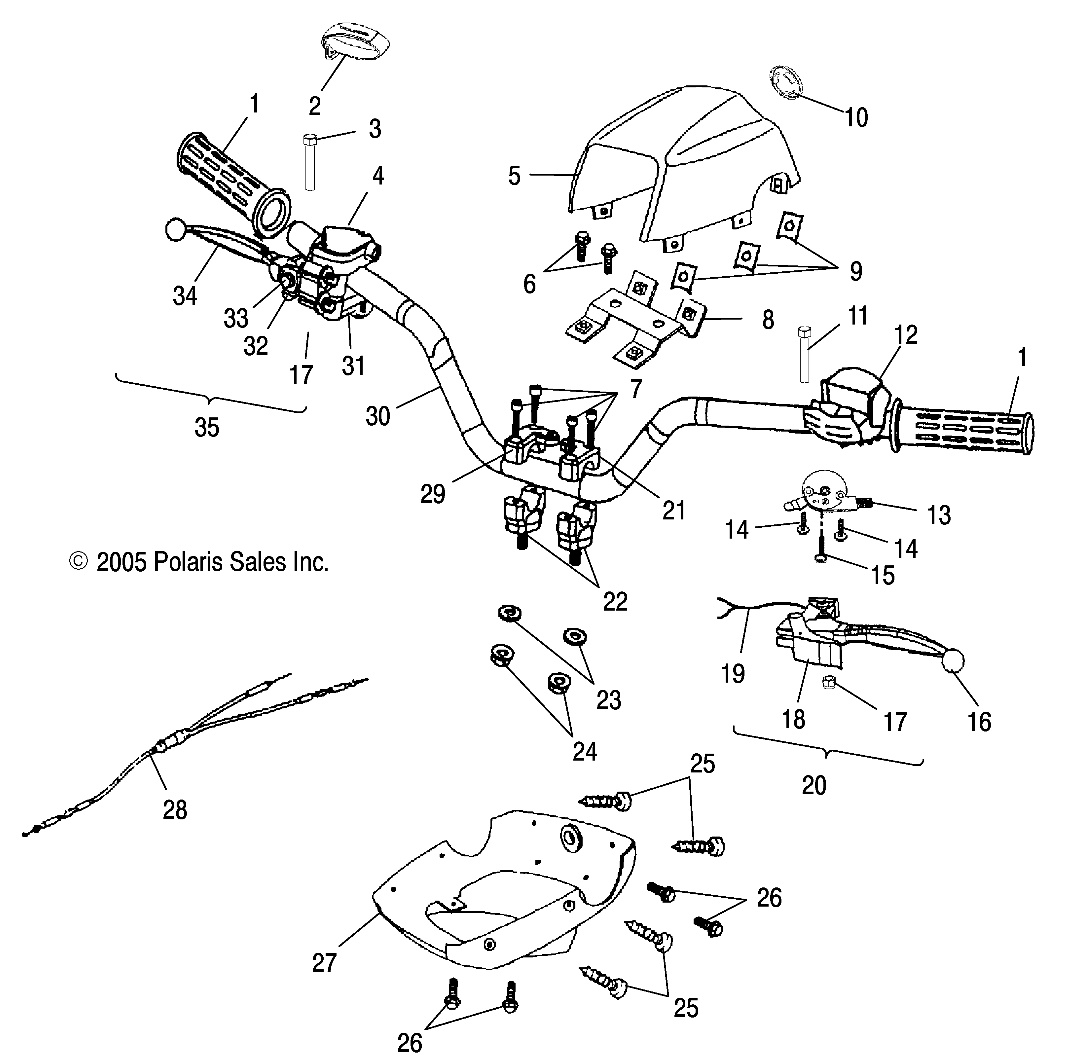 HANDLEBAR - A05FA09CA/CB/CC (4999202309920230B13)