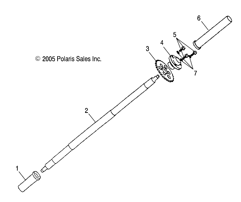 AXLE, REAR WHEEL - A06FA09CA/CB/CC (4999202309920230B14)