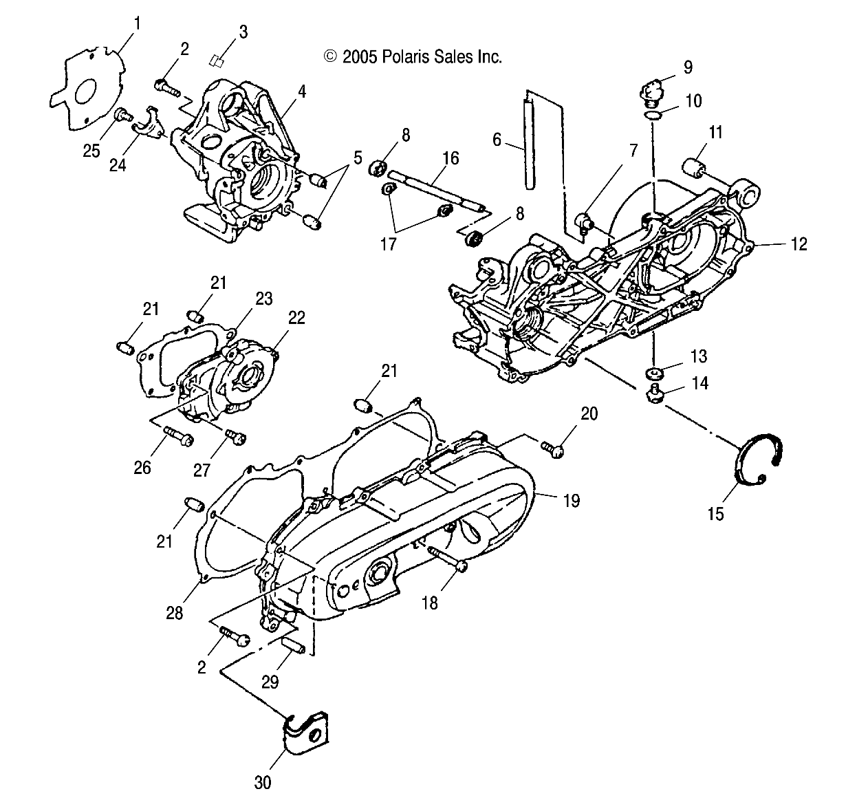 CRANKCASE - A05KA09CA/CB (4999202359920235A10)