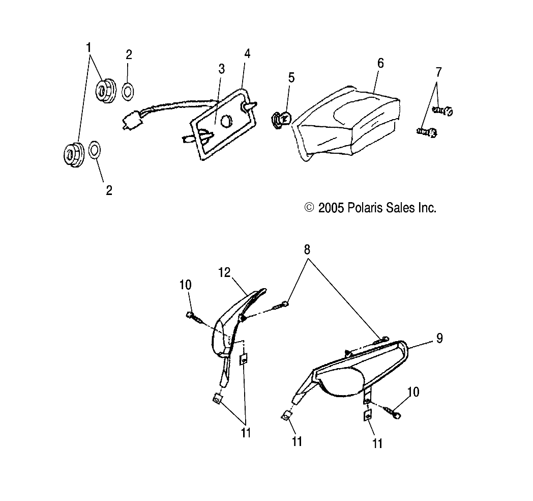 FRONTLIGHT/BRAKELIGHT - A06KA05CA/CB/CD (4999202359920235C01)