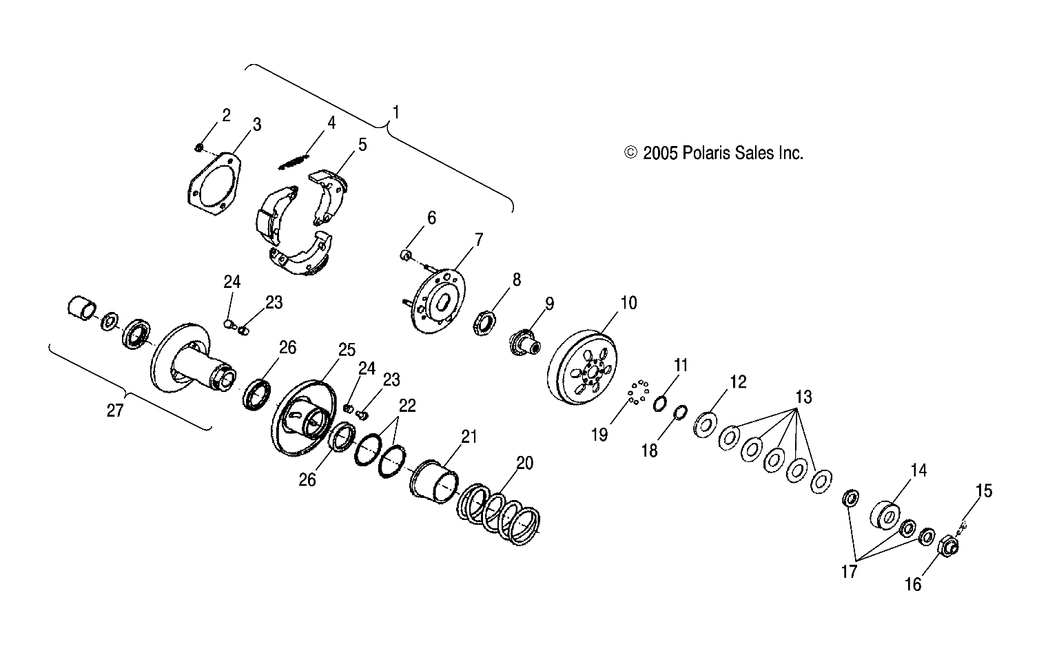 DRIVEN CLUTCH - A05PB20EA/EB/EC/ED (4999202449920244A11)