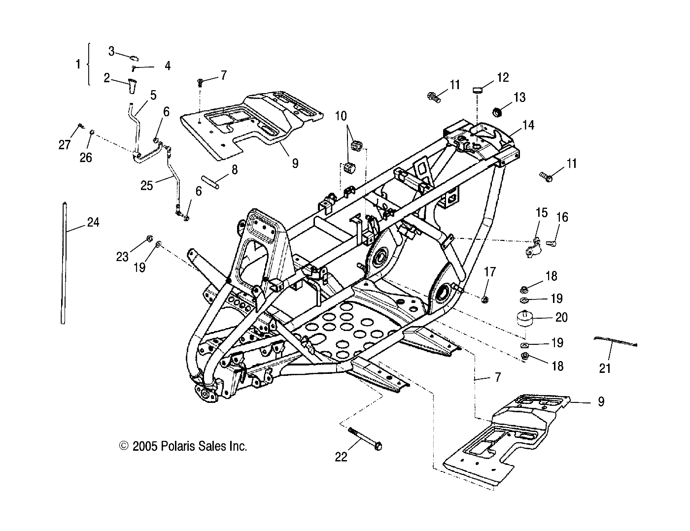 FRAME BODY - A05PB20EA/EB/EC/ED (4999202509920250B05)