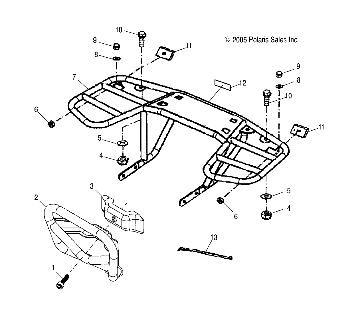 BUMPER/RACK - A05PB20EA/EB/EC/ED (4999202509920250B08)