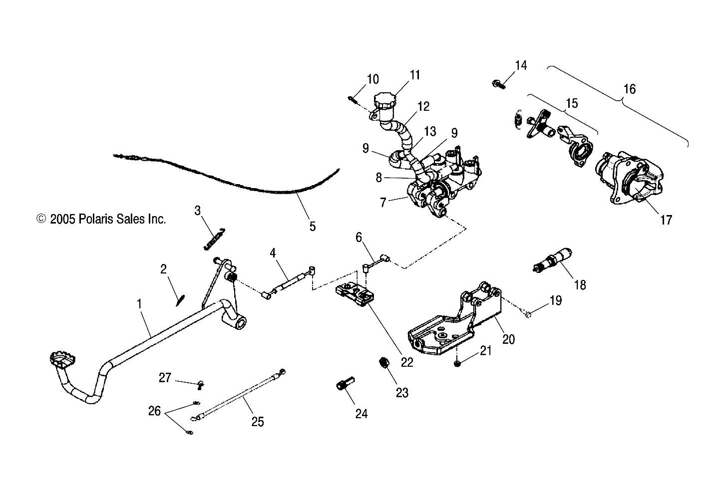 BRAKE, REAR - A06PB20EA/EB (4999202509920250C01)