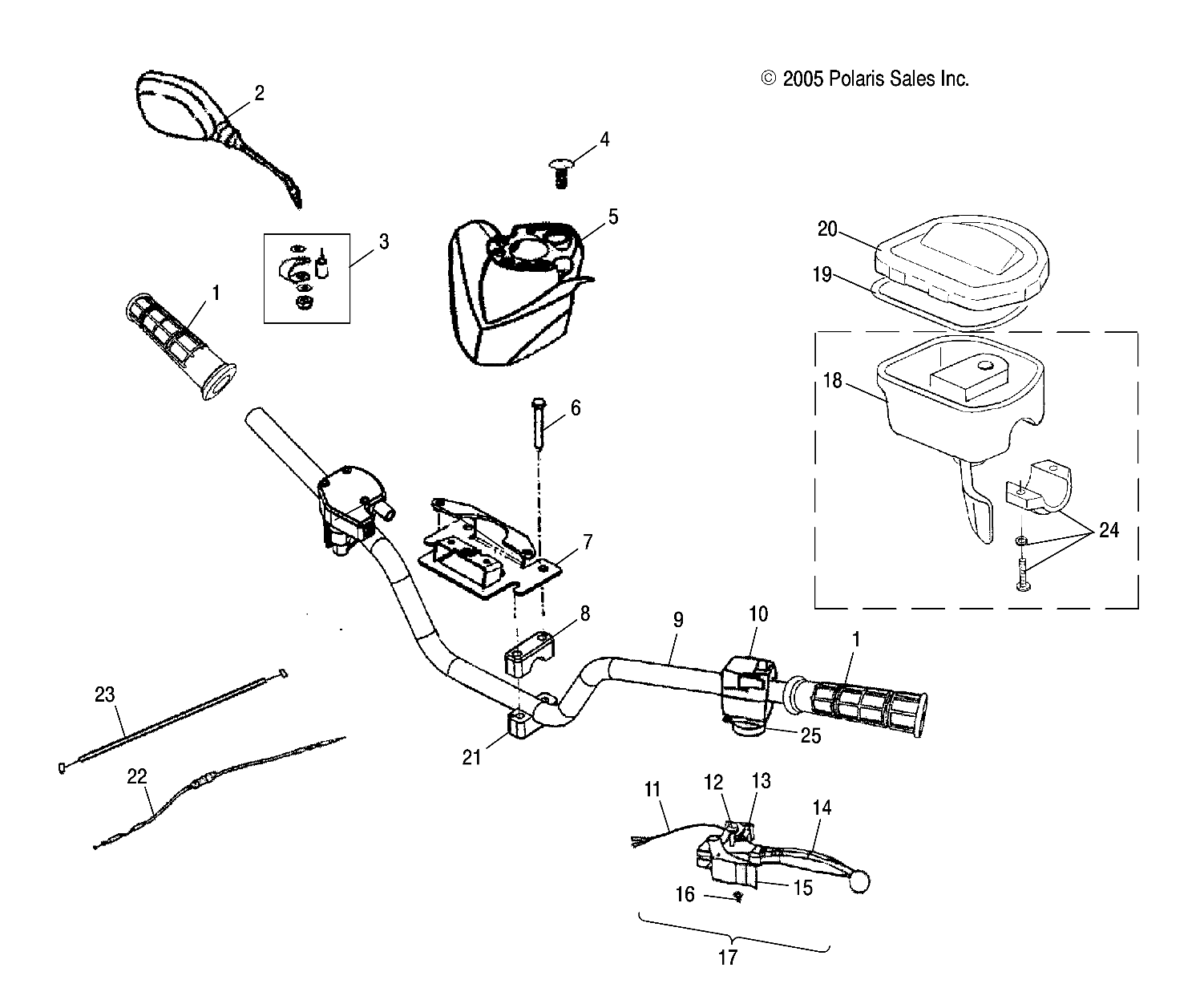 HANDLEBAR - A06PB20EA/EB (4999202509920250C02)