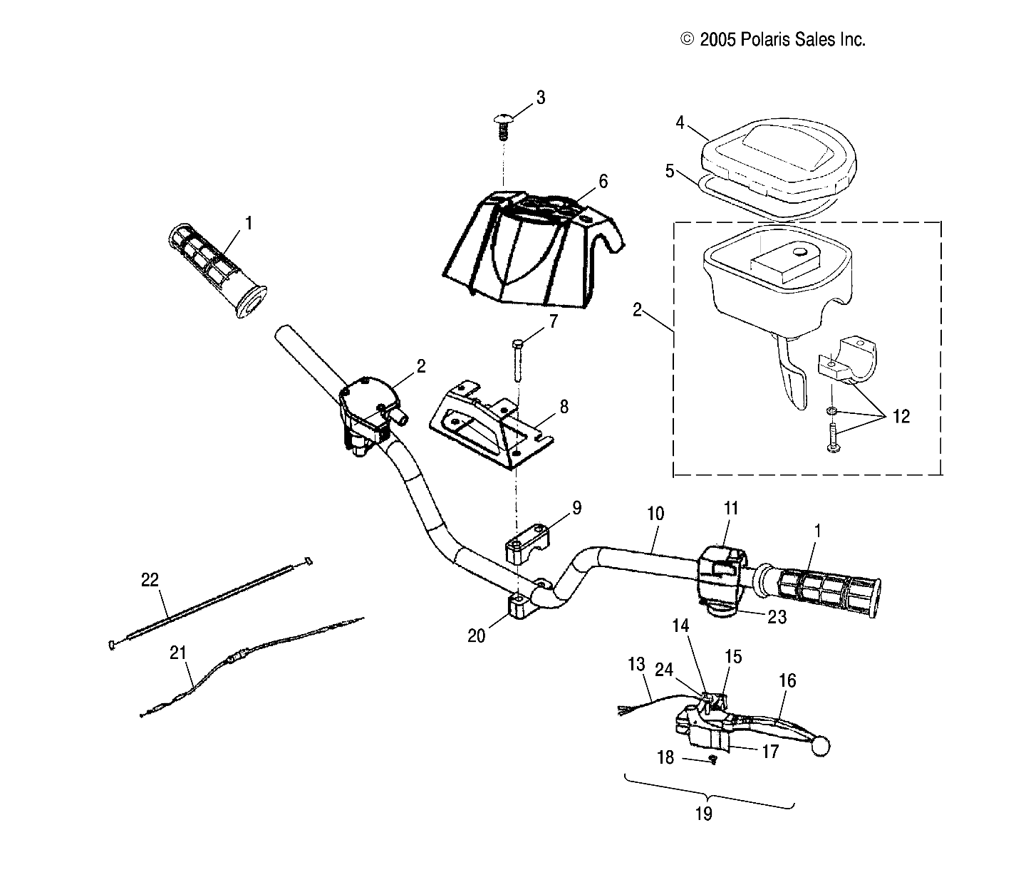 HANDLEBAR - A06SB20AA/AB (4999202799920279B14)