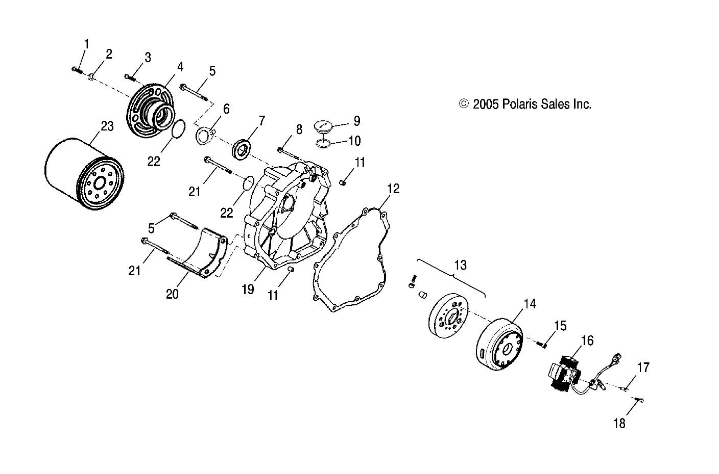 CRANKCASE COVER, RH - A06PB20VA/VB (4999202869920286A08)