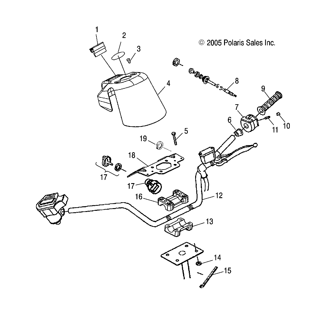 STEERING, HANDLEBAR and CONTROLS - A09CA32AA (4999202939920293B07)