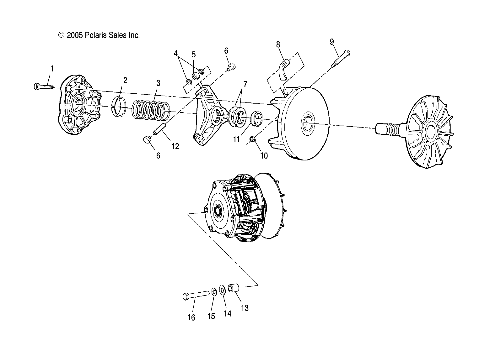 DRIVE TRAIN, PRIMARY CLUTCH - A13EA32FA (4999202939920293B12)