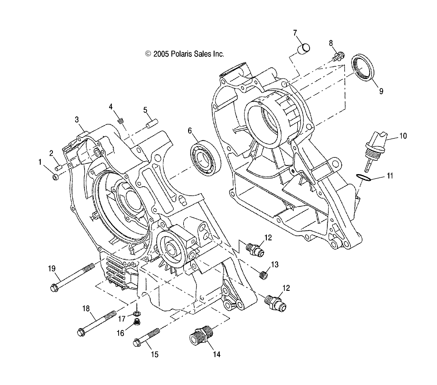 ENGINE, CRANKCASE - A07CA32AA (4999202939920293C05)