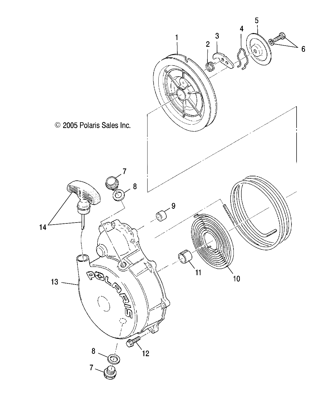 ENGINE, RECOIL STARTER - A07CA32AA (4999202939920293C11)