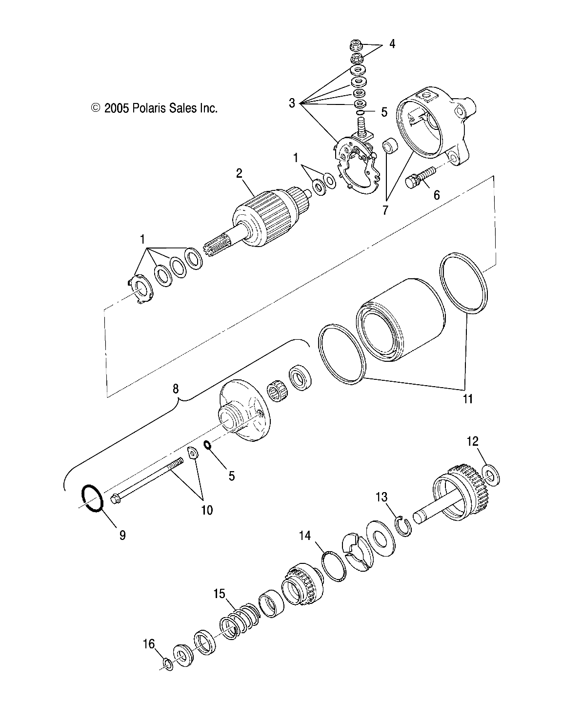 ENGINE, STARTING MOTOR - A07CA32AA (4999202939920293C14)