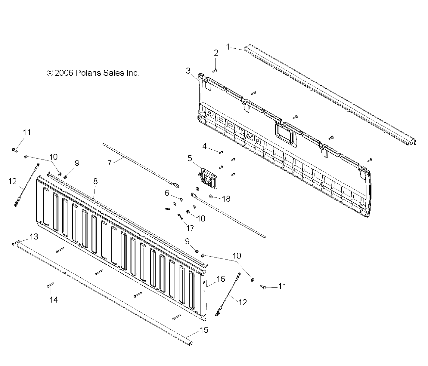 BODY, TAILGATE ASM. - R08WH68AG/AH/AK/AR (4999203249920324A12)