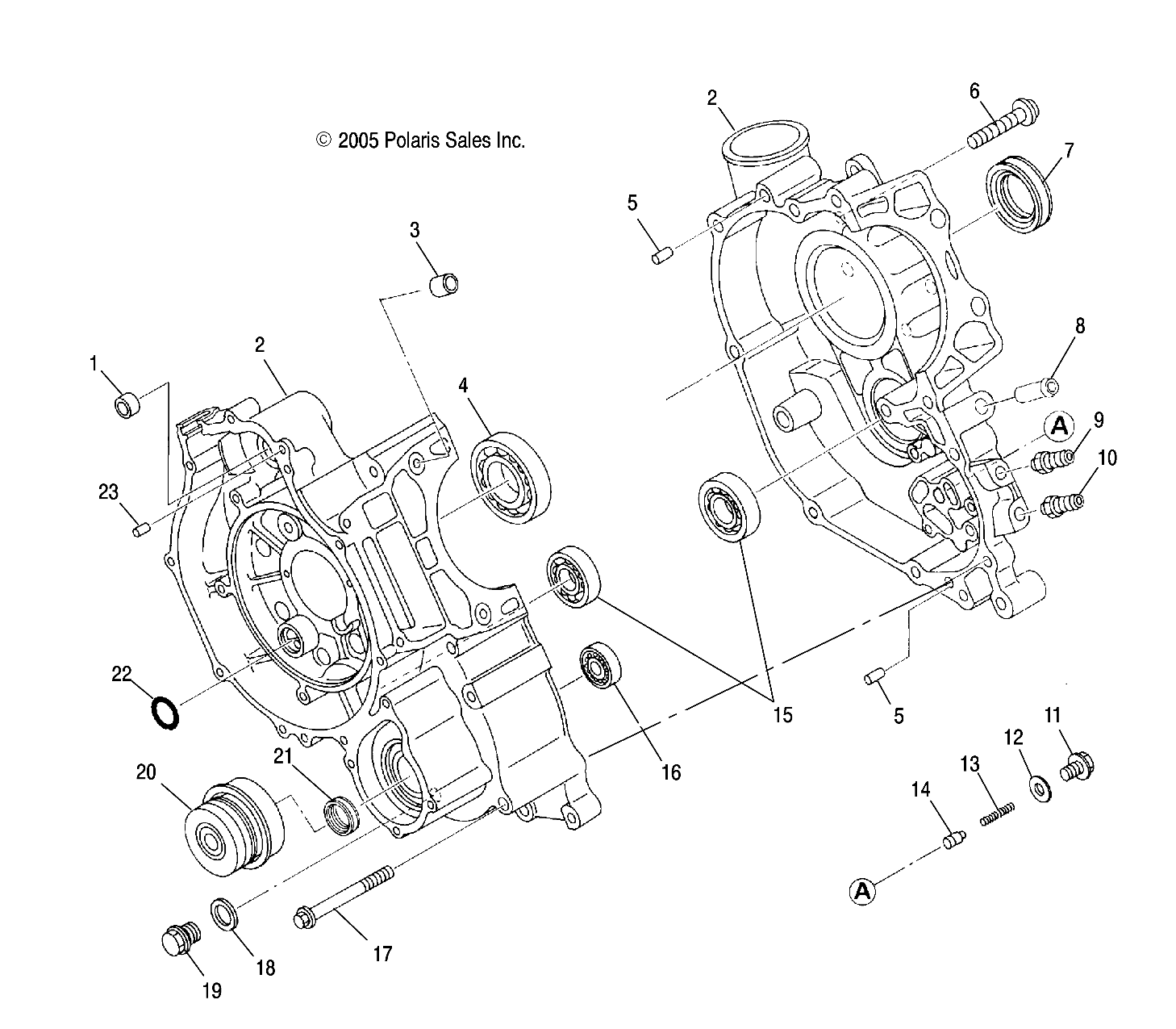 CRANKCASE - R06RB50AA/RD50AA (4999203249920324D09)