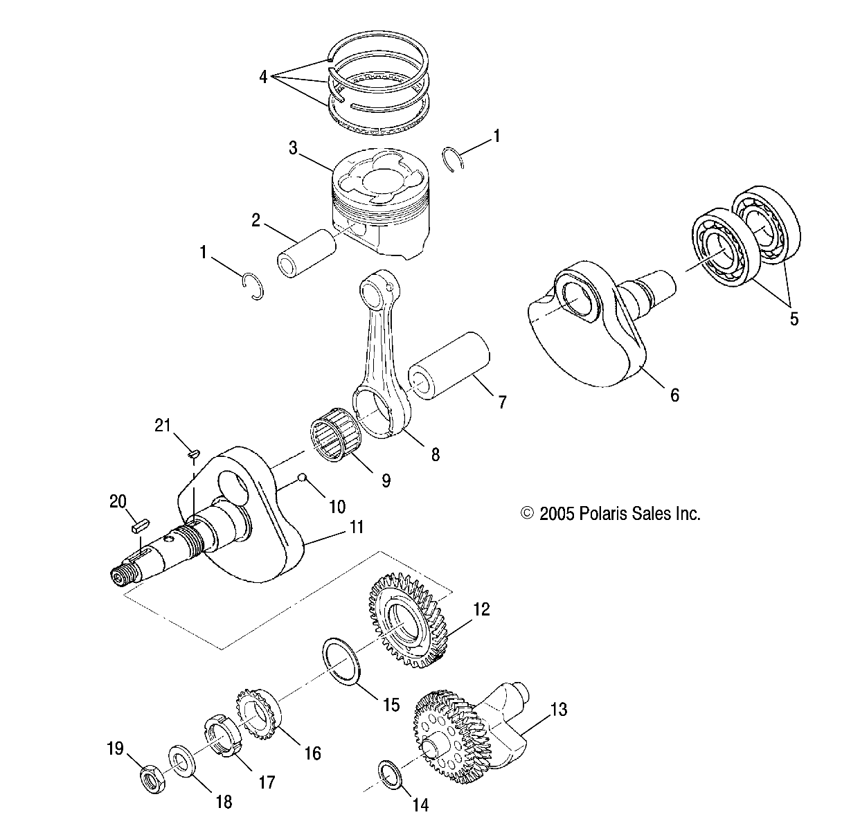 ENGINE, CRANKSHAFT and PISTON - R12RH50AG/AH/AM/AR/AZ (4999203249920324D11)