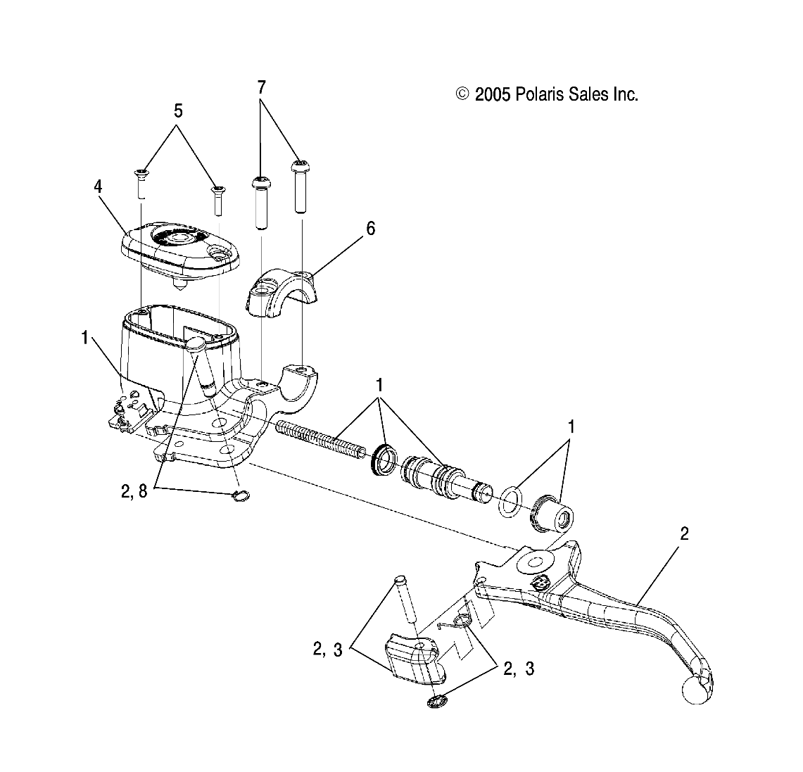 BRAKES, FRONT BRAKE LEVER and MASTER CYLINDER - A16SUS57C1 (4999204069920406B08)