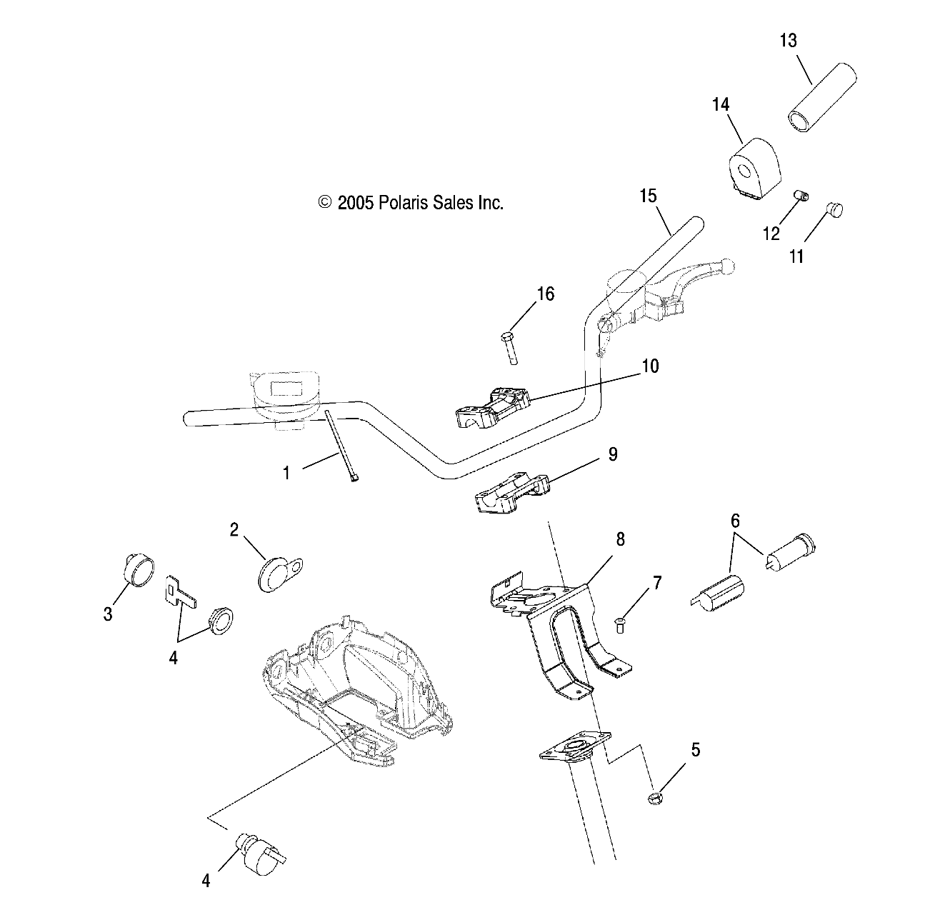 HANDLEBAR and CONTROLS - A07TH50AL/AQ/AU/AZ/TN50AF/AS/AU (4999204069920406C05)