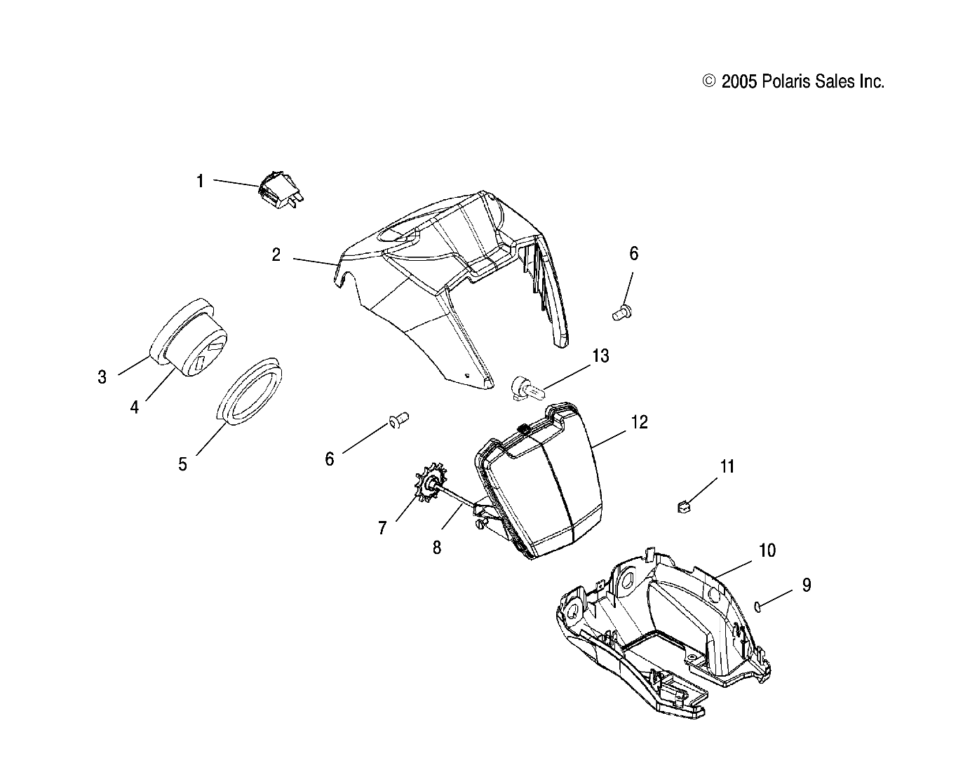 HEADLIGHT POD and SPEEDOMETER - A06MN50AU/AW (4999204069920406C06)