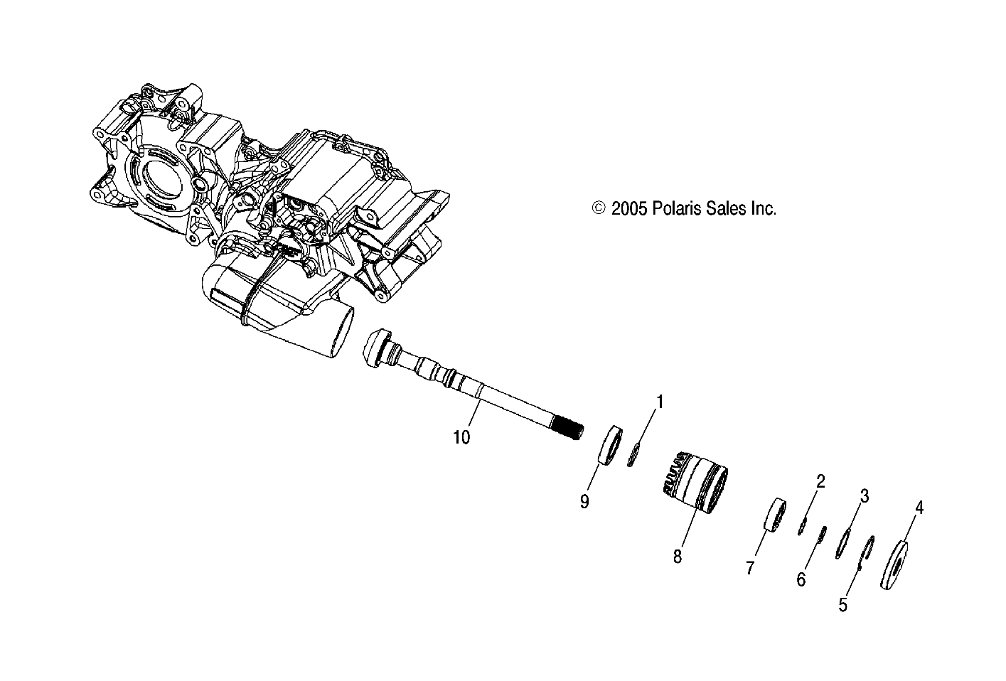 TRANSMISSION, OUTPUT SHAFT, FRONT - A07TH76AU/TN76AF/AL/AU (4999204069920406D08)