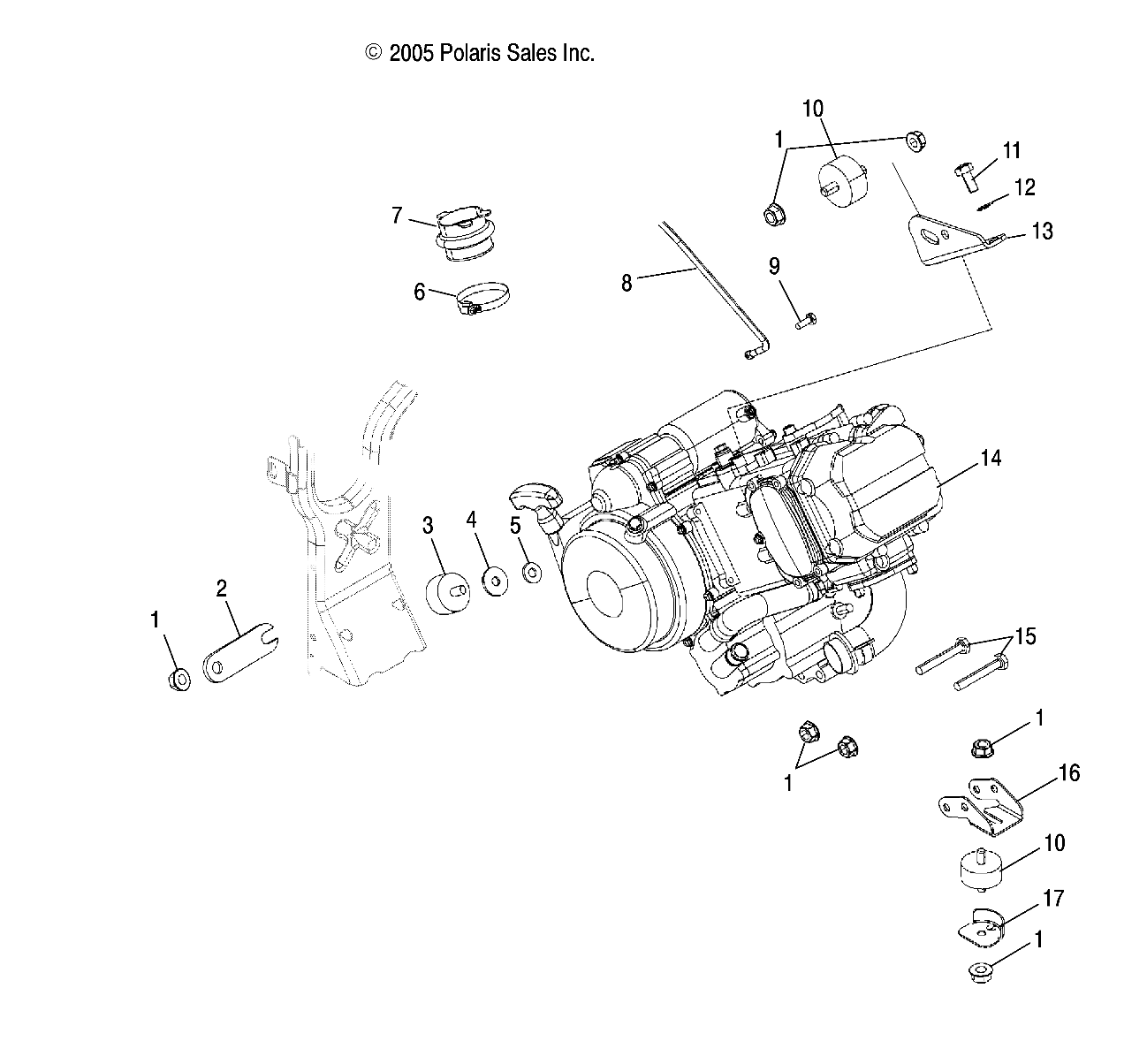 ENGINE MOUNTING - A06MH50FC (4999205499920549A12)