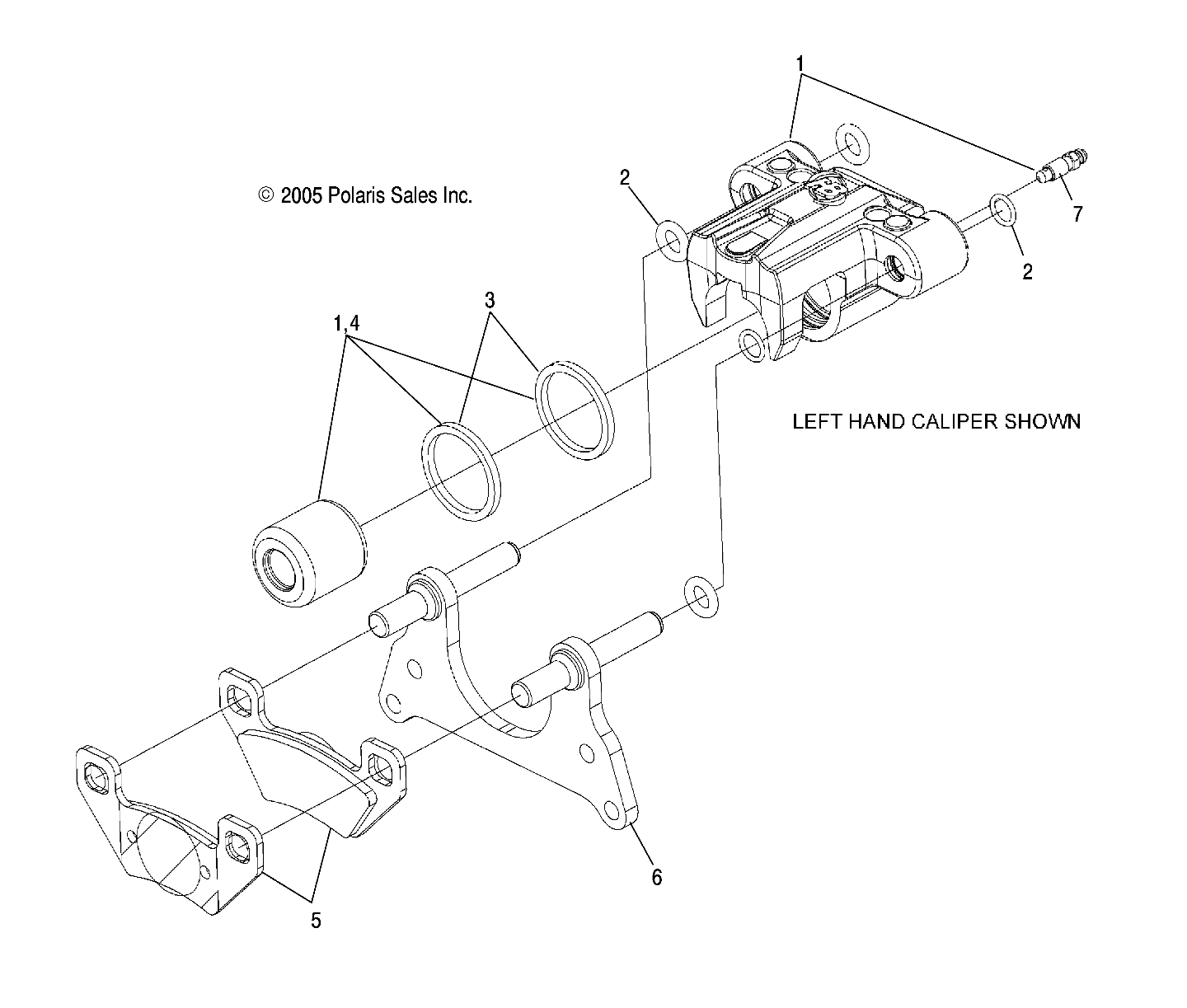 BRAKE CALIPER INTERNALS - A06LB27FA/LD27FB (4999206689920668B02)